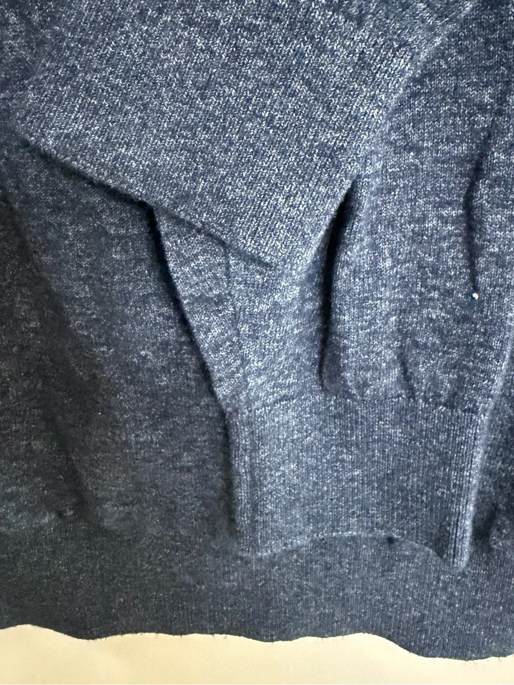 Banana Republic Men's Heather Navy Pullover Hoodie